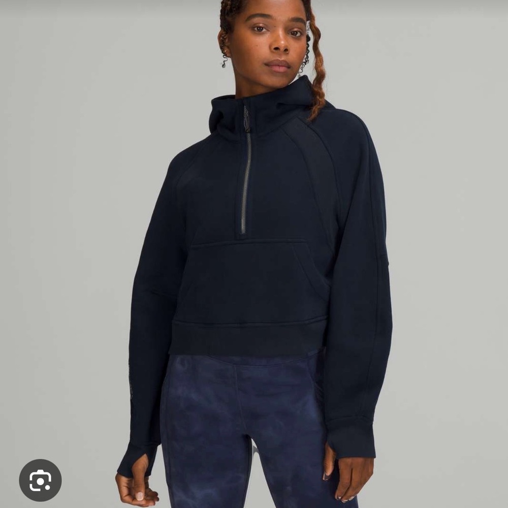 Lululemon navy blue scuba oversized full zip size XS S